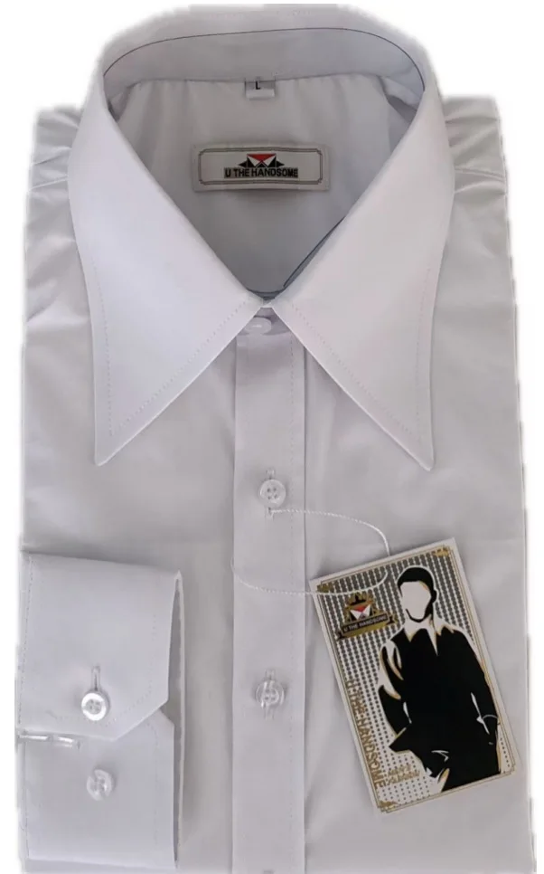 Camicia da uomo dal design retrò di marca alla moda, camicia a punta lunga - camicia personalizzata da uomo dall'aspetto retrò autentico