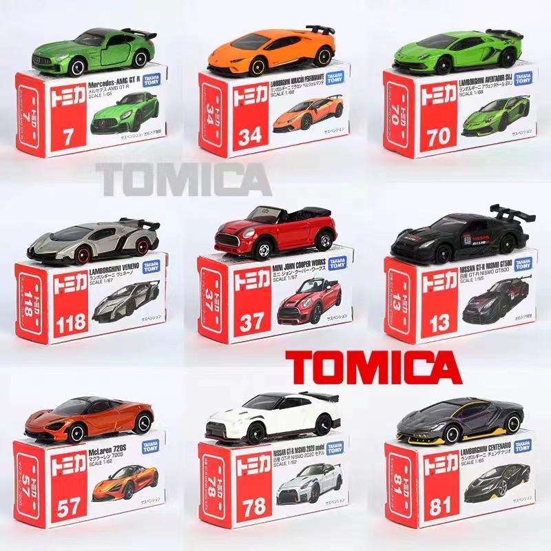 Tomica-Mini Diecast Alloy Car Model, Metal Veículos Esportivos, Vários Estilos, Presentes para Crianças, Hobby Collection