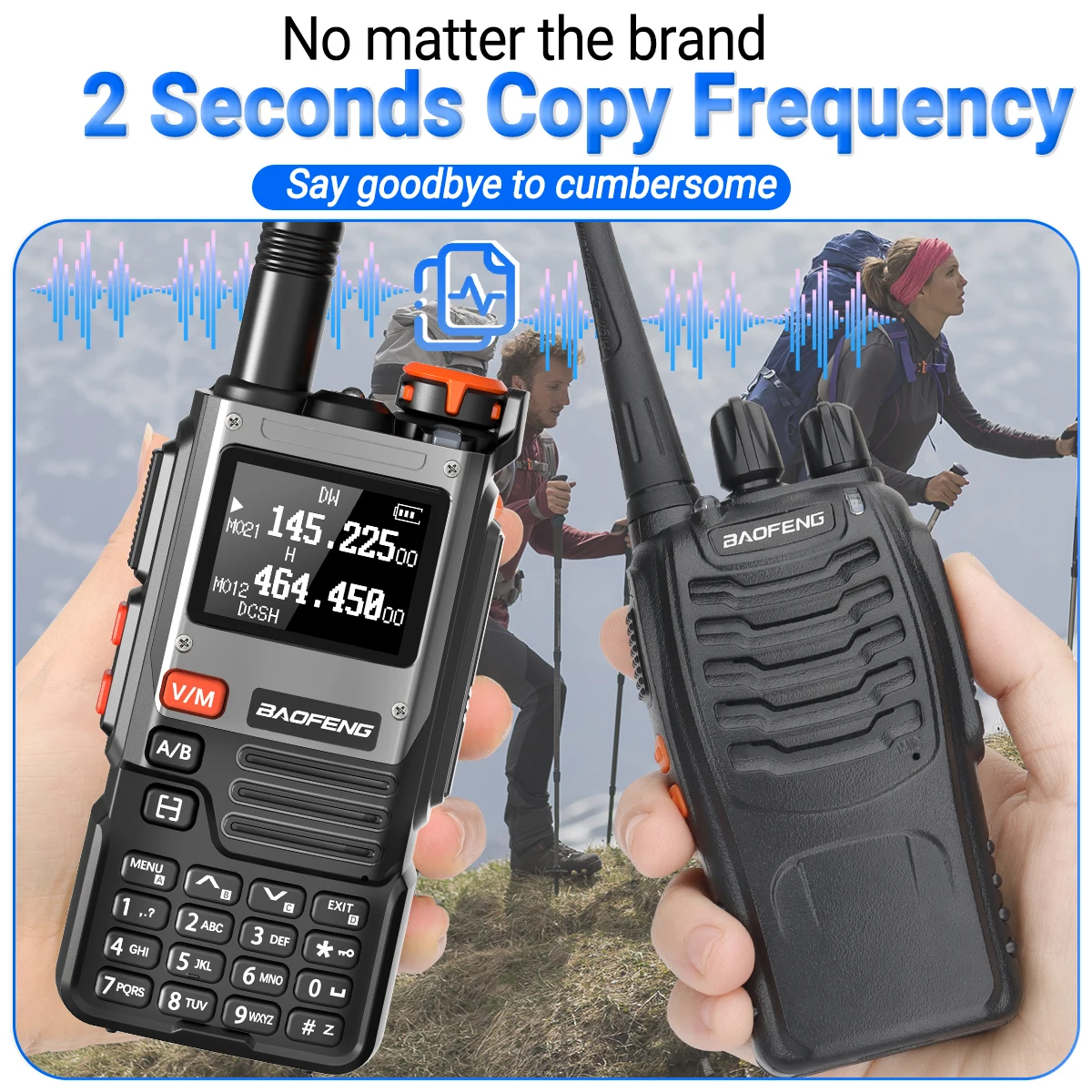 1/2PCS Baofeng UV-K61 Walkie Talkie Multi Band Drahtlose Kopie Frequenz 999CH Typ-C AM DTMF NOAA UV-5R UV 5RH K6 K5(8) Ham Radio