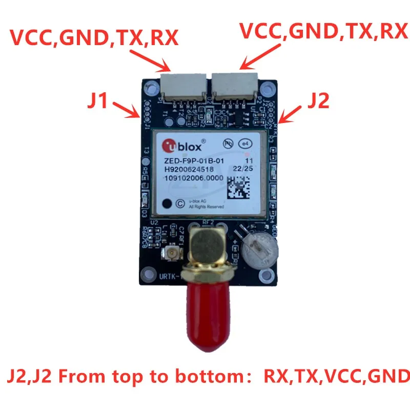 8PCS ZED-F9P-01B-01 ZED-F9P 개발 보드 GPS 안테나 고정밀 센티미터 수준 보드 UM980