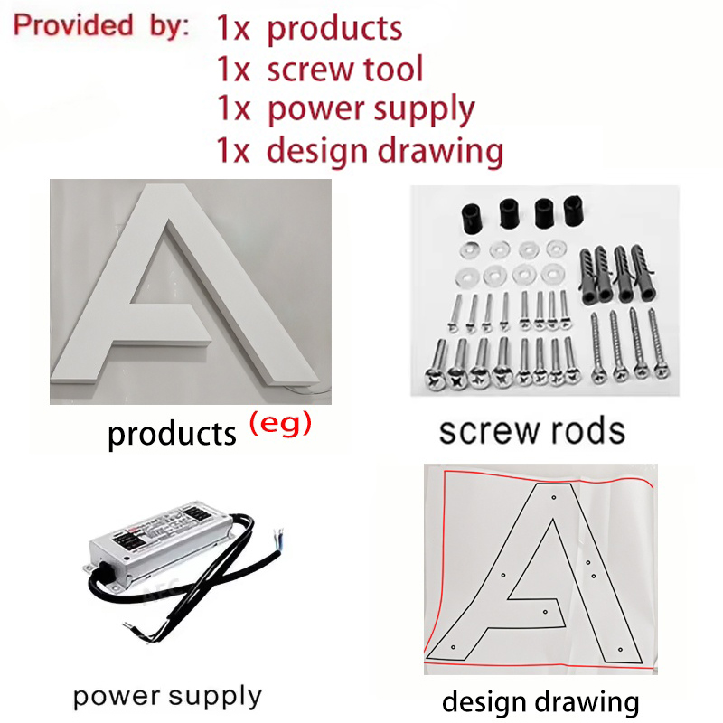 Cartello LED in metallo personalizzato Lettering luminoso in acciaio inossidabile per esterni interni Negozio aziendale Logo Decorazione da parete Segnaletica luminosa illuminata