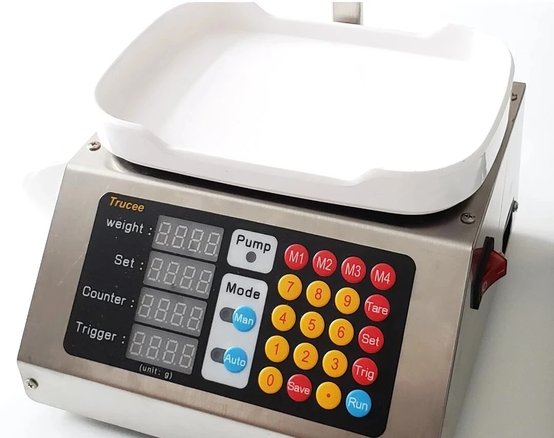 CSY-3200 Weighing Automatic Quantitative Liquid Filling Machine, Red wine, soy sauce, potion, cosmetic lotion liquid filling