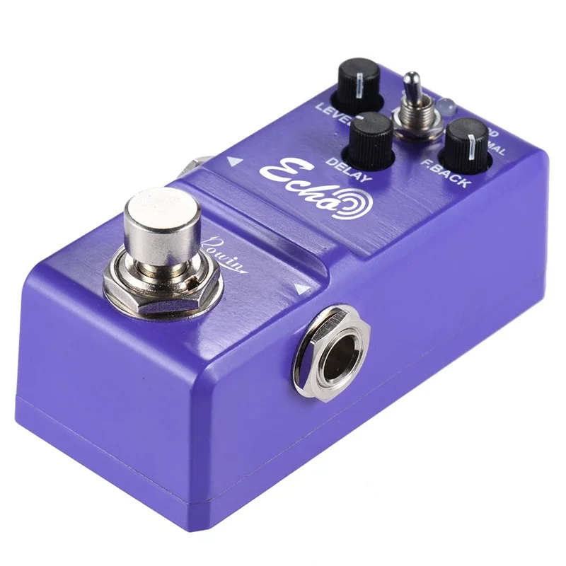 Rowin NANO Super Mini กีตาร์ Delay Echo Analog Bass Delay Effector สําหรับกีตาร์เบสอุปกรณ์เสริมสีม่วง