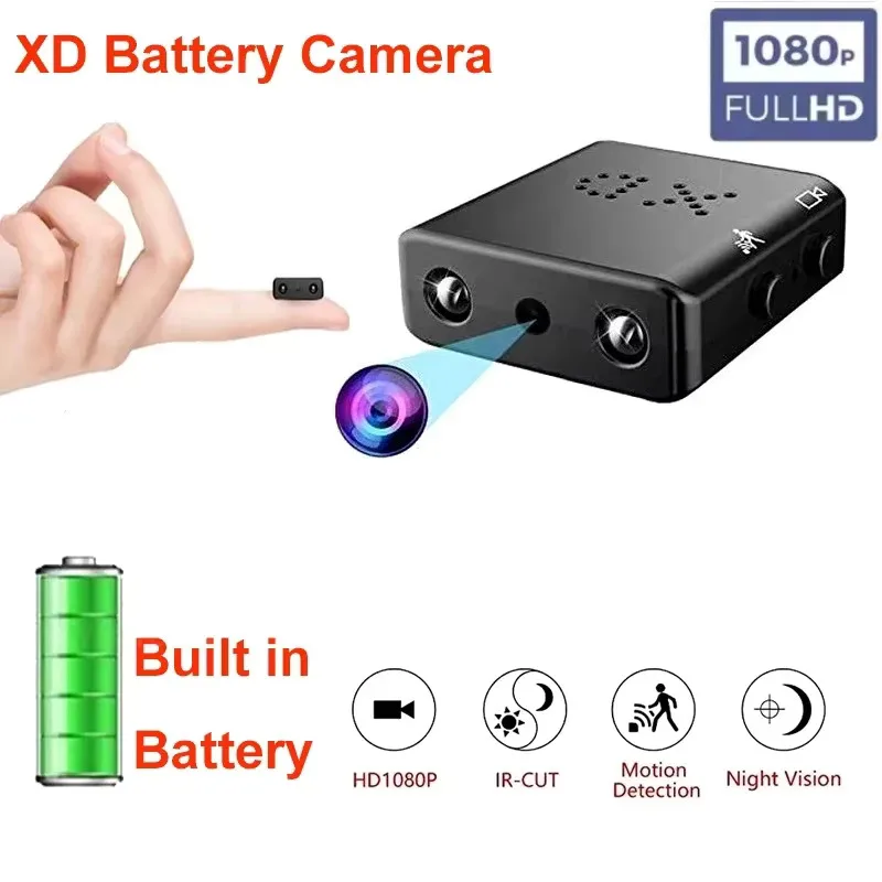 Mini kamera XD IR-CUT Najmniejsza kamera bezpieczeństwa w domu Full HD 1080P Noktowizor na podczerwień Micro Cam DV DVR Detekcja ruchu