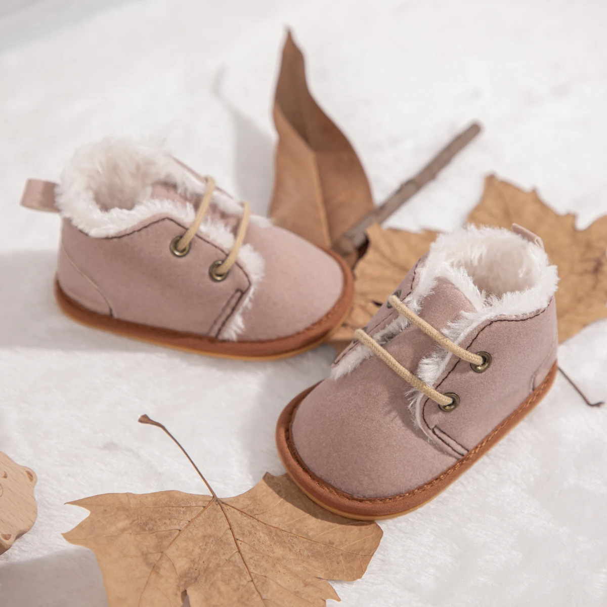 Meckior Детские пинетки Обувь для маленьких мальчиков и девочек Обувь для кроватки Зимняя теплая хлопковая обувь с противоскользящей подошвой Обувь для первых ходунков для новорожденных