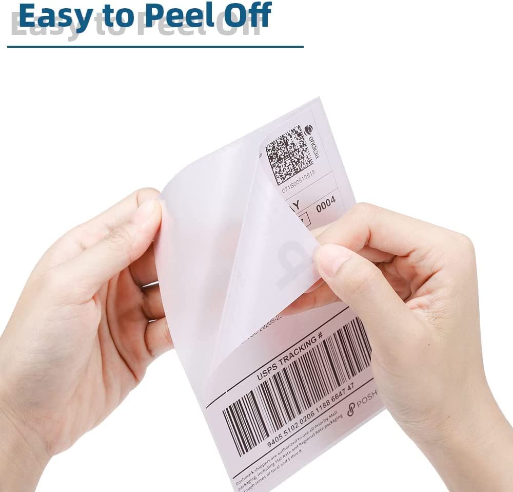 100/500 hojas Phomemo etiqueta adhesiva térmica 100x150mm etiquetas de envío para franqueo código de barras Compatible con impresora PM241 PM246S