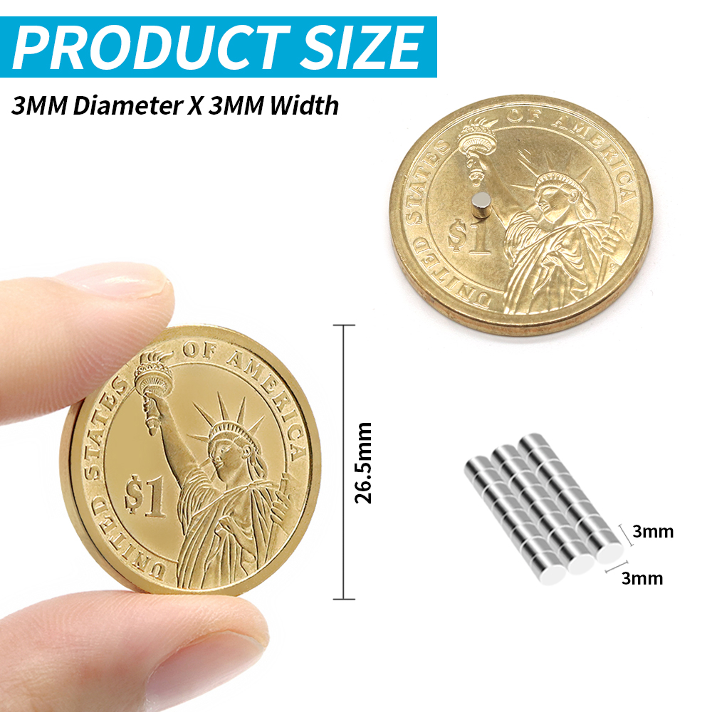 Ímã de neodímio 3x3mm RoundN35 Permanente NdFeB Super Forte Poderoso Disco Imane magnético usado para geladeiras e escritórios