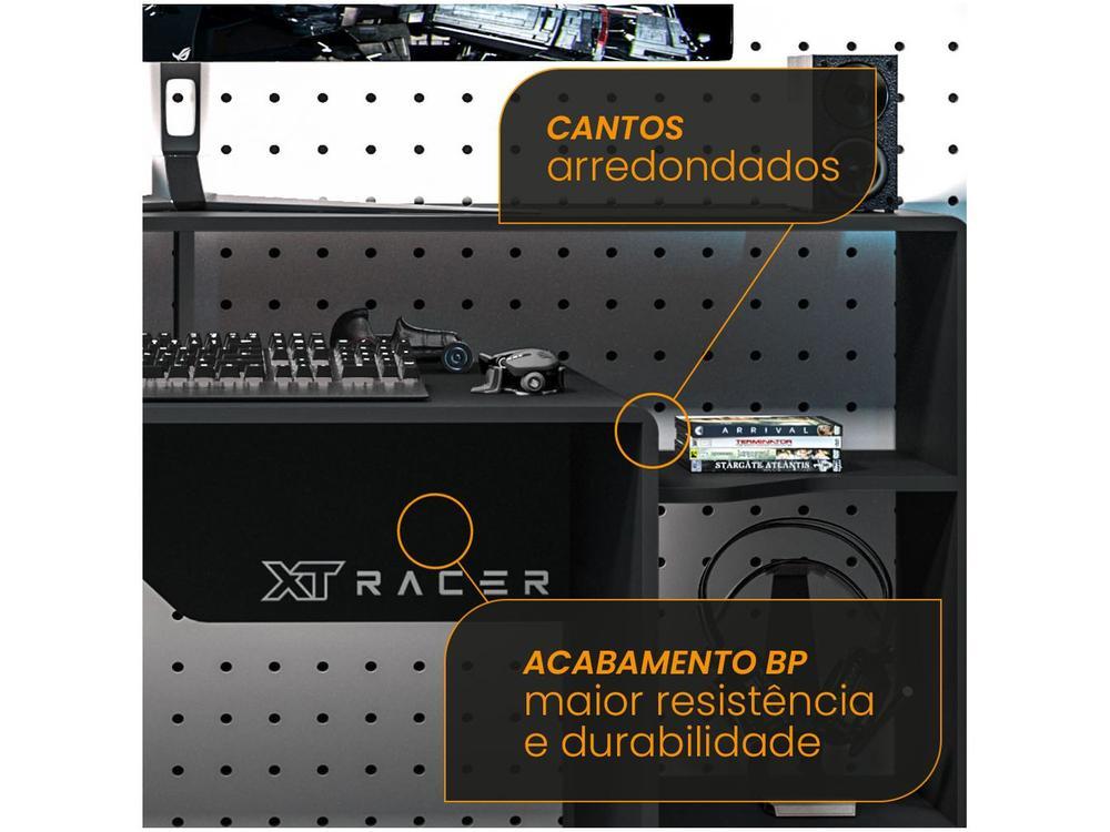 Mesa Gamer XT Racer Control Preta e Branca 5 Nichos