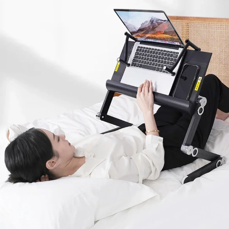 Escritorio para computadora Lazy Bed, mesa elevadora ajustable, mesa plegable plana, soporte para computadora portátil, práctica escritorio de oficina, solución para espacio de trabajo