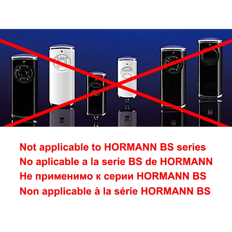for HORMANN HSE2,HSE4,HSM2,HSM4 868MHz Garage Remote Control Keychain Blue Button Hand Transmitter 868.3 MHz Gate Door Opener