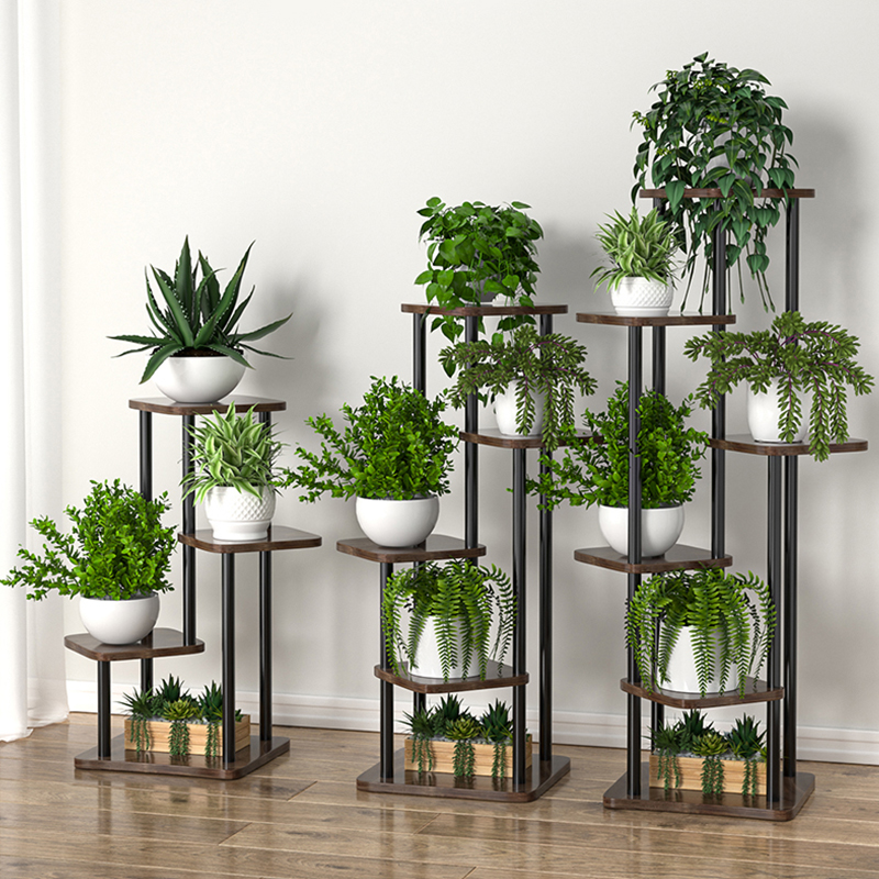 Plantenstandaard En Bloemstandaard Houten Plank 5/6/8 Lagen Display Opbergrek Organizer Planken Tuindecoratie