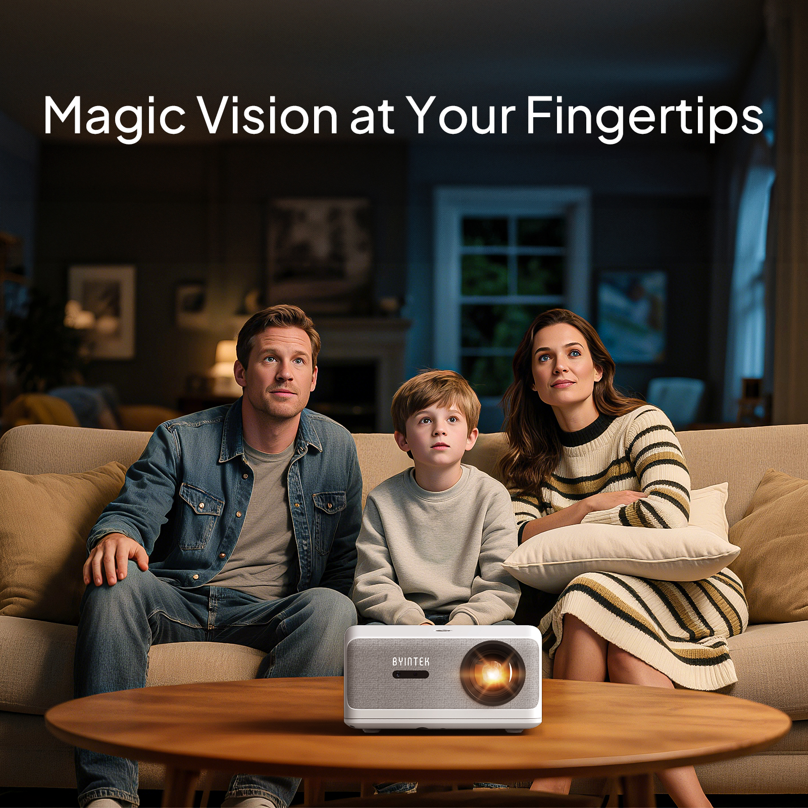 Byintek-フルHD1080pプロジェクター,4K,Bluetooth,wifi 6互換,LOVE-U14 ANSI,オートフォーカス,ホームシアター,1080