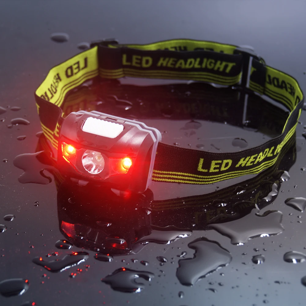 Z20 Red White Mini Head Lamp 4Mode Waterproof R3+2 LED Flashlight Super Bright Headlight Headlamp Torch Lanterna Use AAA Battery