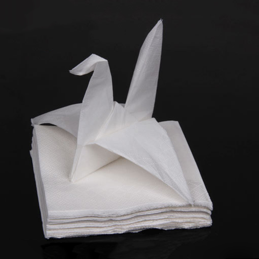 300 Sheets 2-Ply Napkin Dinner Napkins for Restaurant Paper Towel Square Tissue White Linen Vintage Wedding