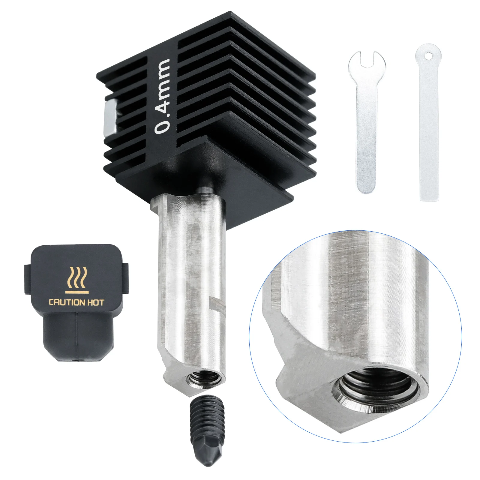 For Bambu Lab A1 mini Hotend Kit 0.2/0.4/0.6/0.8MM Nozzle Hardened steel For Bambu Lab A1 Nozzles Assembly 3D printer Hotend