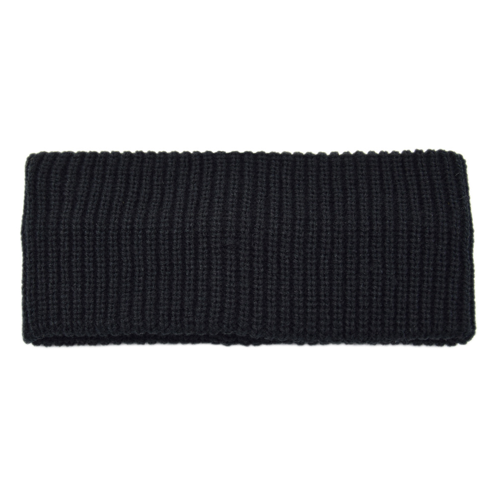Đơn Giản Màu Dệt Kim Rộng Dây Đeo Đầu Thể Thao Nữ Hairbands Sọc Đứng Hàn Quốc INS Đầu Bao Len Mùa Đông Tai Giữ Ấm