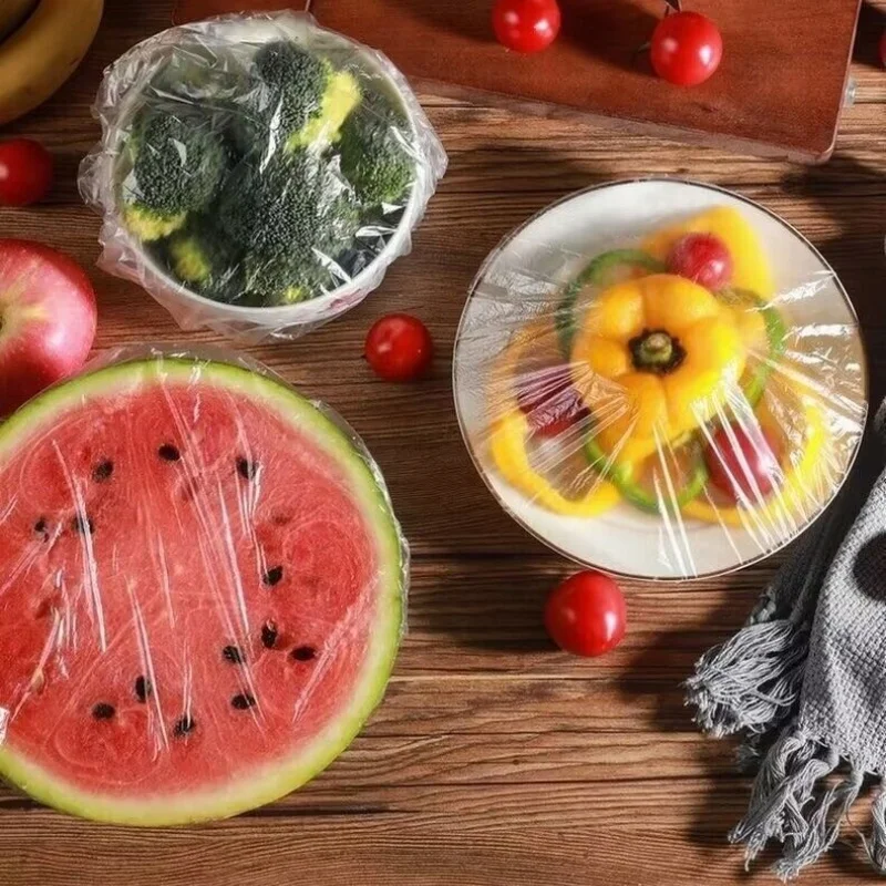 Copertura per alimenti usa e getta Coperchi per alimenti elastici in plastica per uso alimentare Sacchetti avvolgenti Borsa per frigorifero per frutta e verdura