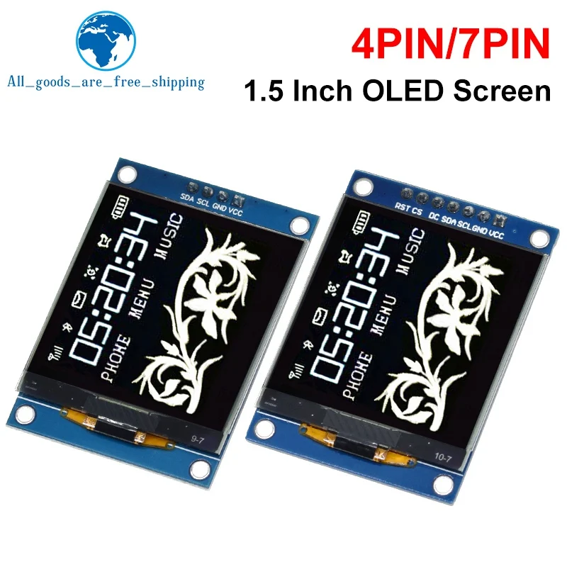 Todo o novo módulo de tela de proteção oled 1.5 Polegada 128x128 produto de alta qualidade para raspberry pi para stm32 para arduino