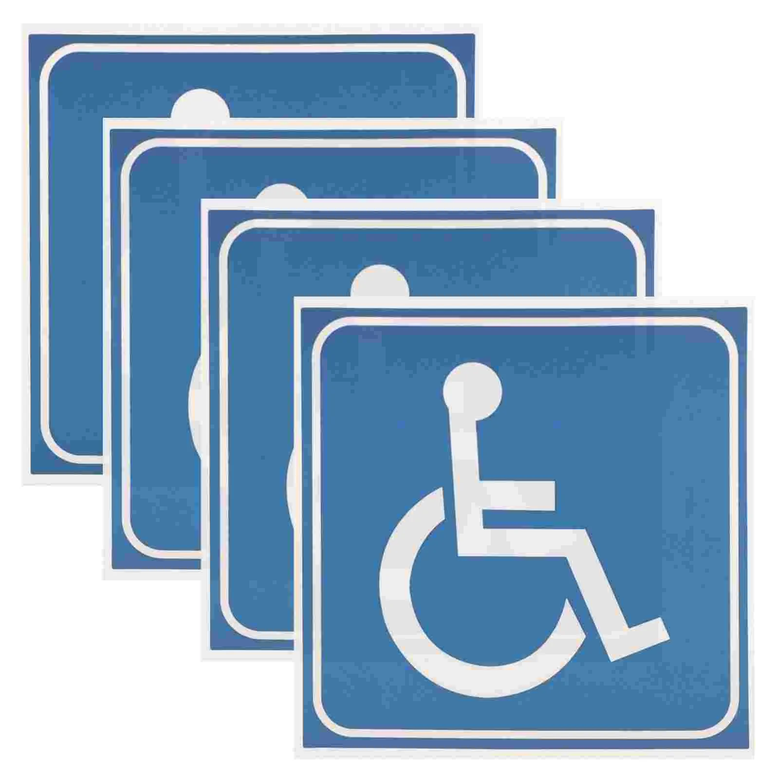 4-Blatt-Aufkleber für Behinderte, Behinderte, Behinderte, Rollstuhl, Logo-Aufkleber für Autofenster, PVC, selbstklebend