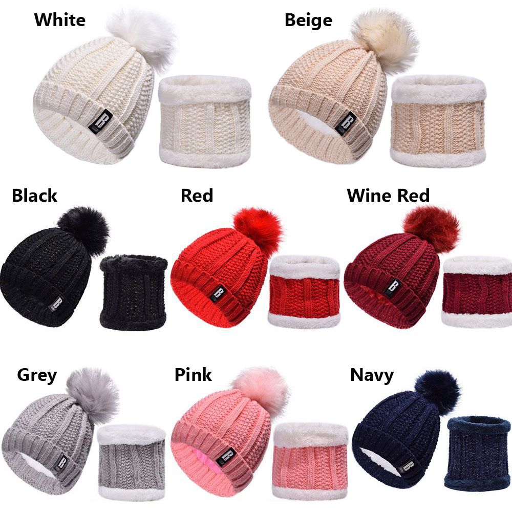 Gebreide Hals Warmer Sjaals Rijden Sets Sneeuw Ski Muts Mutsen Winter Warme Muts Sjaal Set