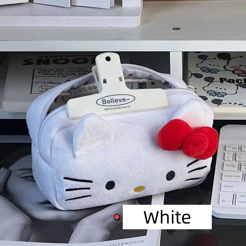 Hello Kitty Sanrio Pluszowa torba na długopisy Piórnik Cartoon Torba do przechowywania artykułów piśmiennych o dużej pojemności