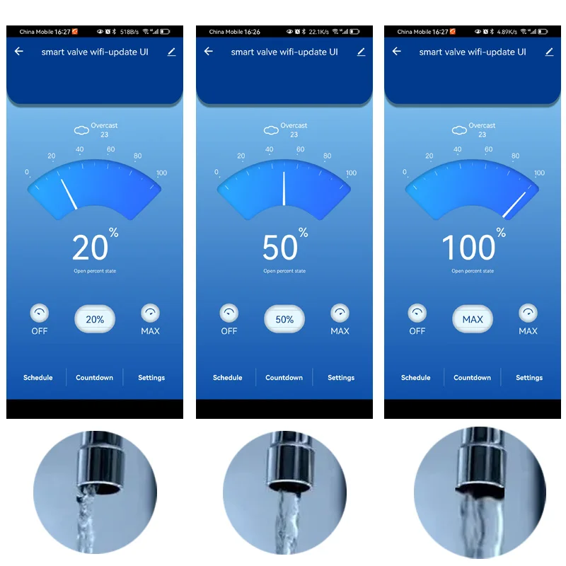 Tuya Wifi วาล์วน้ําปิดอัตราการน้ํา 0% ถึง 100% Zigbee วาล์วสวนสมาร์ทก๊อกน้ําอัตโนมัติ Controller Home Assistant