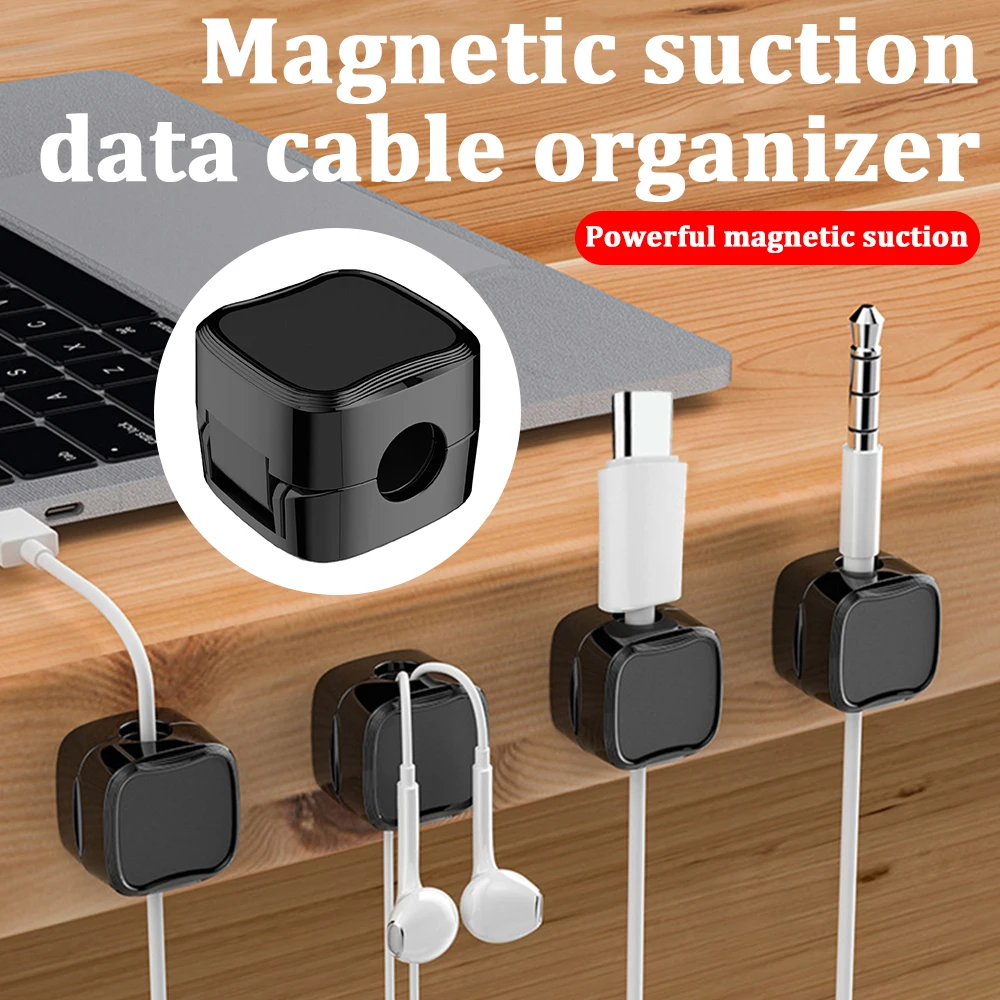 6PCS Magnetische Kabel Clips Kabel Glatte Einstellbare Kabel Halter Unter Schreibtisch Kabel Management Draht Keeper Kabel Organizer Halter