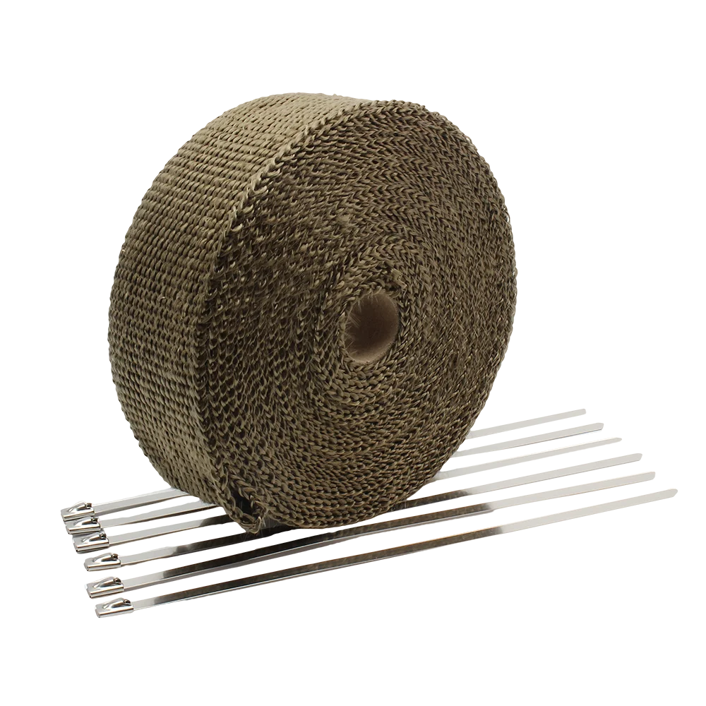 Motocyklowa taśma termiczna wydechu Sportowy tłumik Wrap 5cm 5M 10M 15M Osłona termiczna odporna na ciepło ze stali nierdzewnej Dirt Bike Car