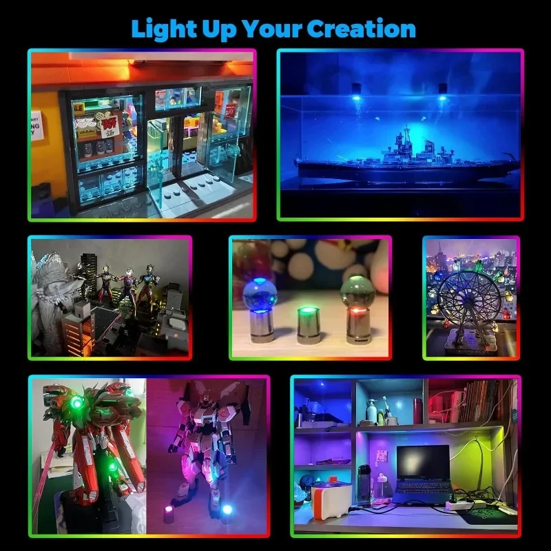 10/50PCS Mini LED Light Small Light Bulb Colorful Lights Battery Powered Lamps for Lantern Handcraft Lightingtiny Luminous Decor