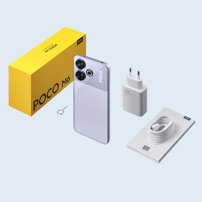 POCO-Smartphone M6 Global Version, 128 Go, 256 Go, MediaTek Helio G91 Ultra, 6.79 en effet, écran 90Hz, 33W, charge rapide, 5030mAh, 108MP, NDavid