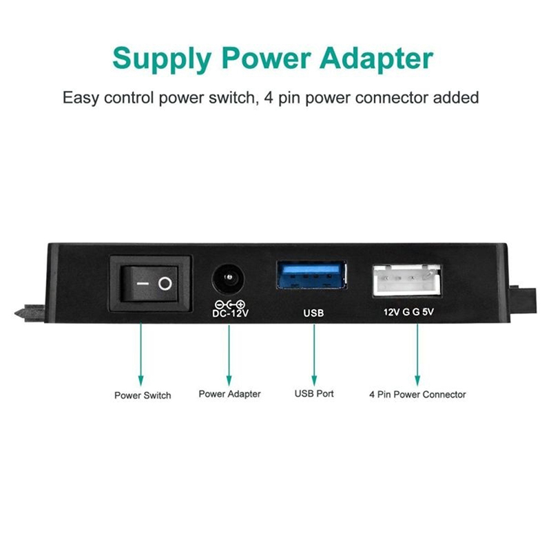 Adapter USB 3.0 na SATA IDE do dysków twardych Kabel konwertujący do 3,5-calowych dysków twardych/SSD CD DVD ROM CD-RW Adapter IDE SATA 3 w 1