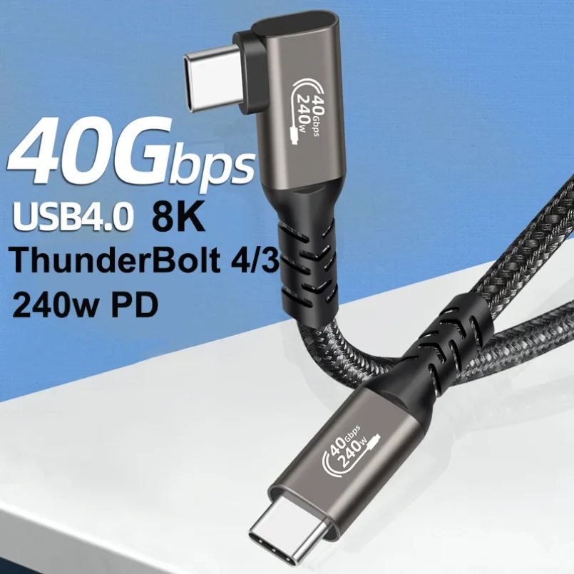USB4 Kabel Thunderbolt 3/4 40 Gbit/s USB C 4K Videokabel PD240W Schnellladegerät für M1 MacBook Pro Festplatte USB4.0 Gen3 Datenkabel
