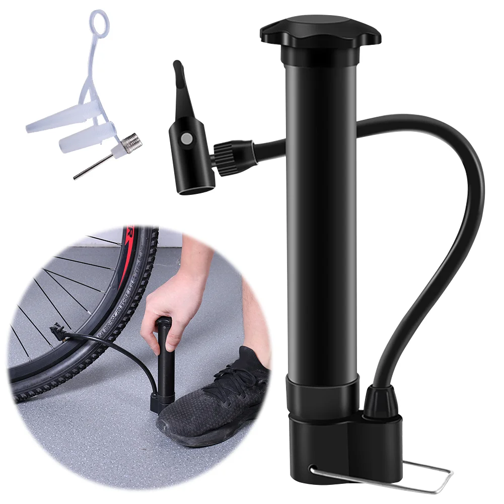 Pompa da bicicletta portatile Valvola Schrader 80PSI Palloncino leggero Pompa ad aria manuale MTB Gonfiatore per pneumatici per bici da strada Accessori per ciclismo