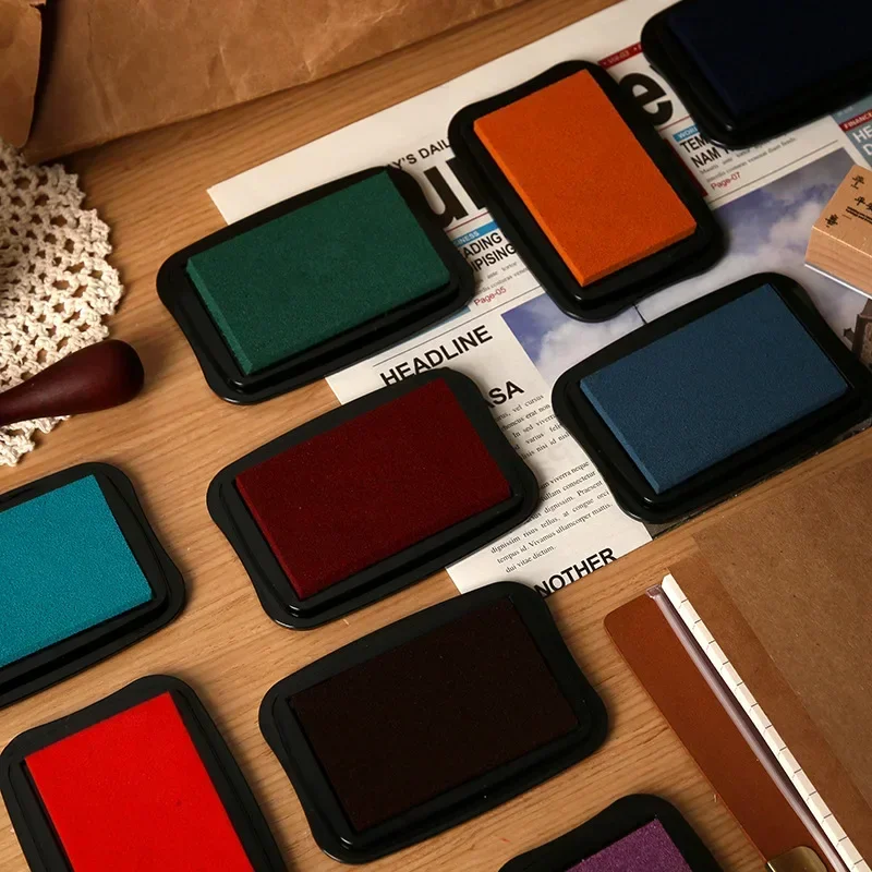 12 colori di grandi dimensioni tampone di inchiostro vintage per timbri artigianato fai da te scrapbooking tamponi di inchiostro timbri in legno di gomma tamponi di inchiostro di carta decorazioni di carta