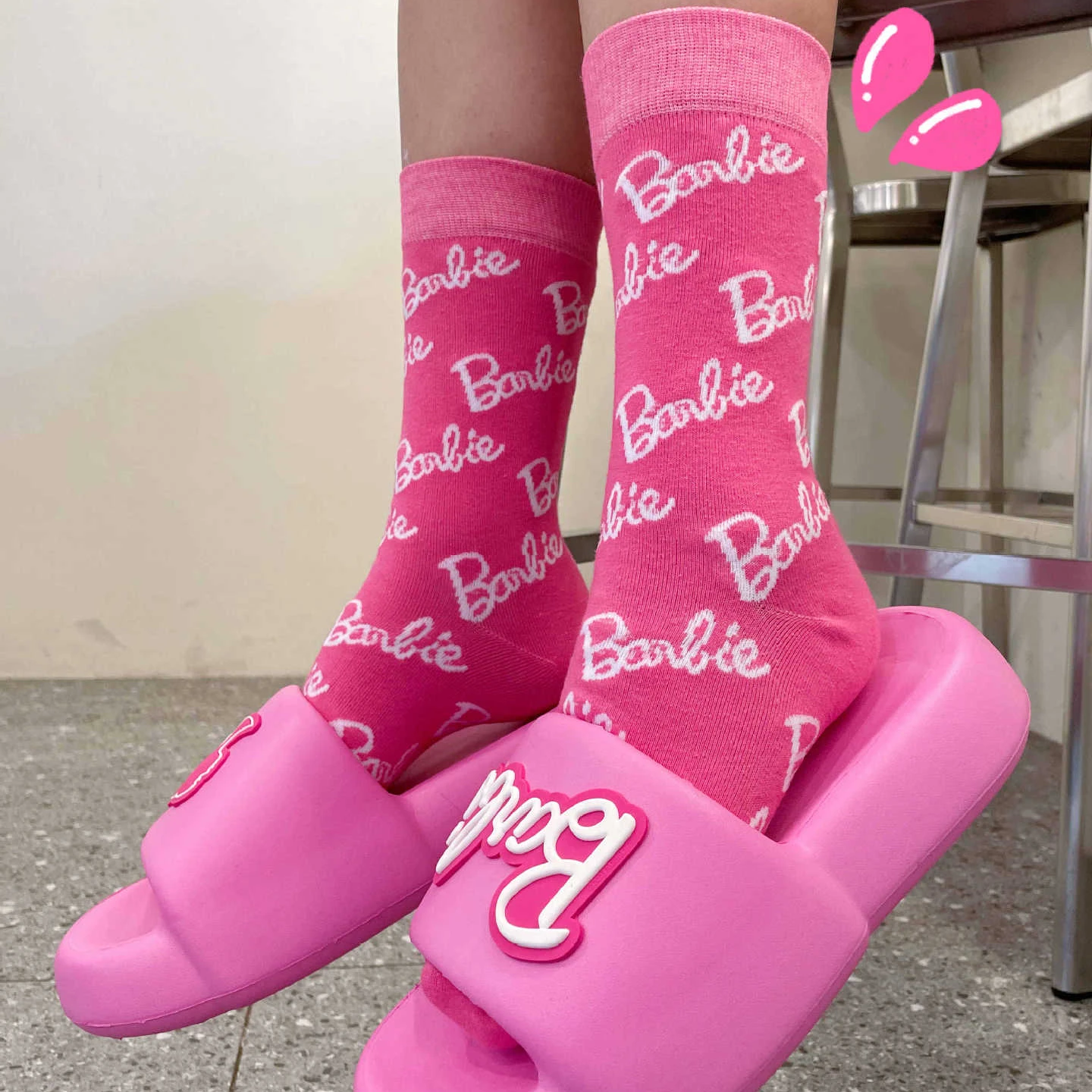 Calcetines Kawaii de media pantorrilla, medias deportivas de color rosa, regalos de cumpleaños para novia