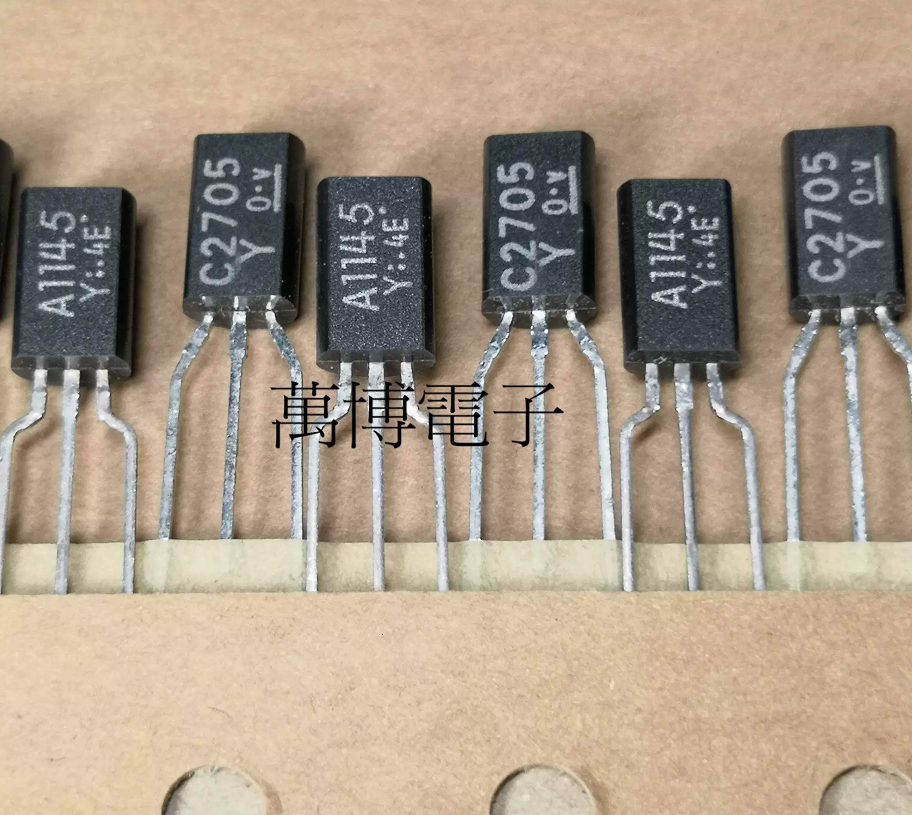 5 Paar neuer importierter 100 % originaler A1145 C2705 2SA1145-Y 2SC2705-Y 2SA1145 2SC2705 TO-92 Präzisions-Leistungsverstärkertransistor