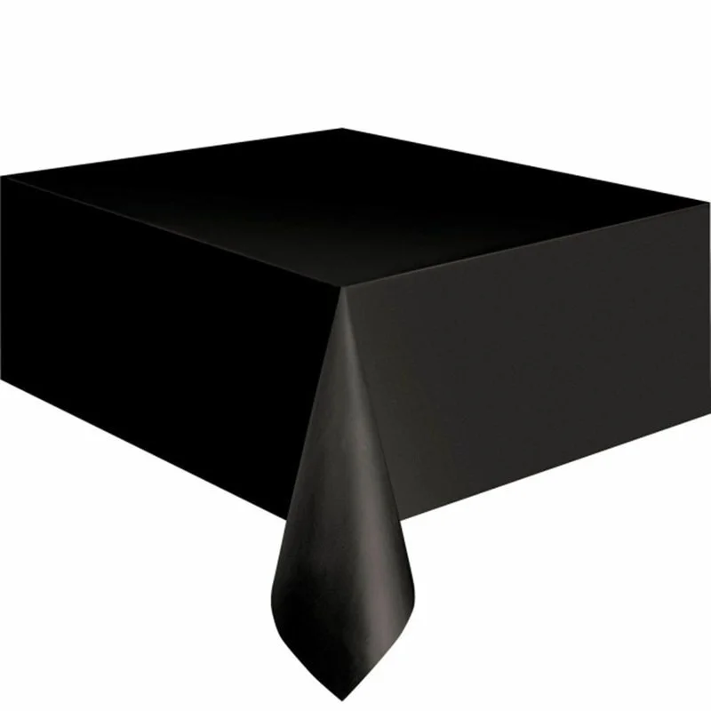 Nappe jetable de couleur unie, 137x183cm, pour fête d'anniversaire, mariage, noël, couverture de Table, essuyage rectangulaire, décor en tissu de bureau