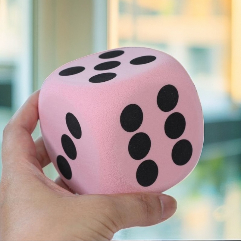 Dados espuma grandes 8cm, dados suaves seis caras, juguete para contar niños, ayuda aprendizaje para juegos