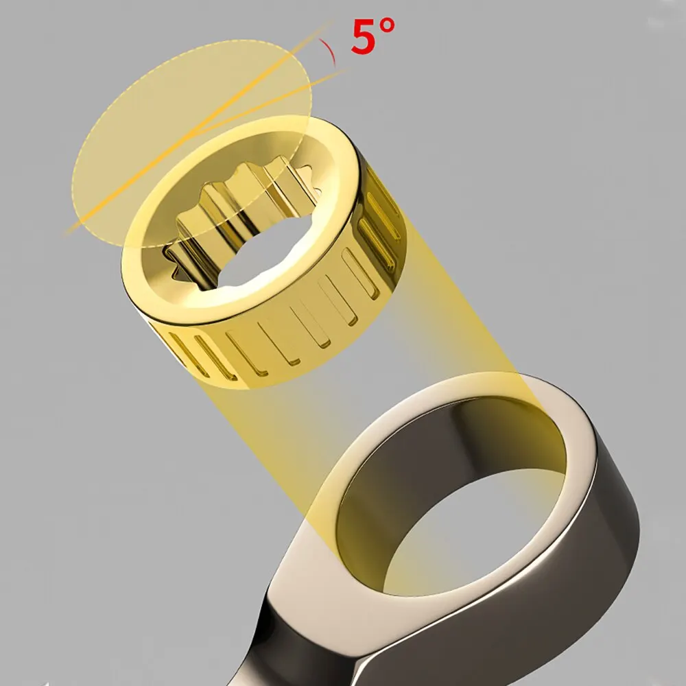 Chiave a chiave 1Pc chiavi a cricchetto dorate flessibili chiavi universali dinamometriche per strumenti di riparazione auto strumento manuale metrico