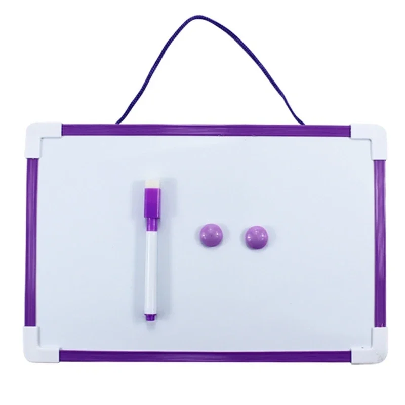Lavagna magnetica con set di pennarelli e magneti, lavagna cancellabile su entrambi i lati, tavolo da disegno per bambini, tavolo per appunti sospeso
