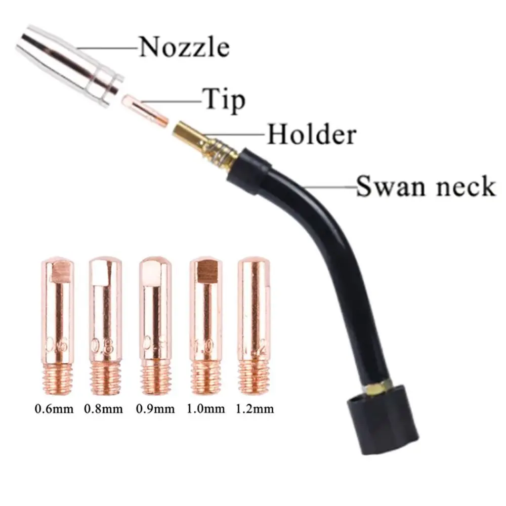 5pcs 25mm/ 0.98" For MB-15AK 14AK MIG/MAG Welding Torch Gas Nozzle Durable Insulation Replace Part Soldering Accessories