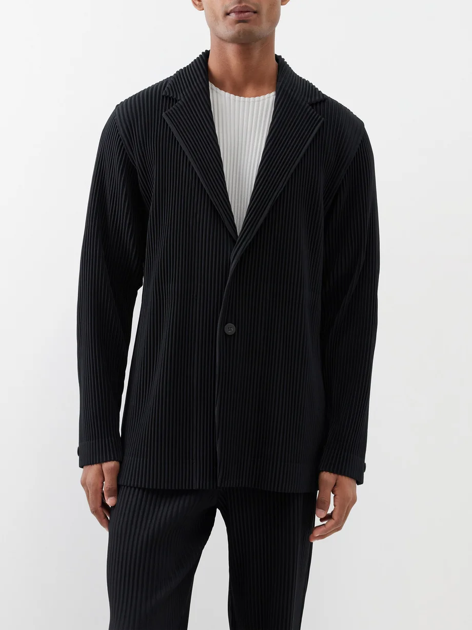 Miyake Plissee Blazer Business Casual gefüttert Blazer Top Fashion Anzug Slim Fit Mantel hochwertige Jacke