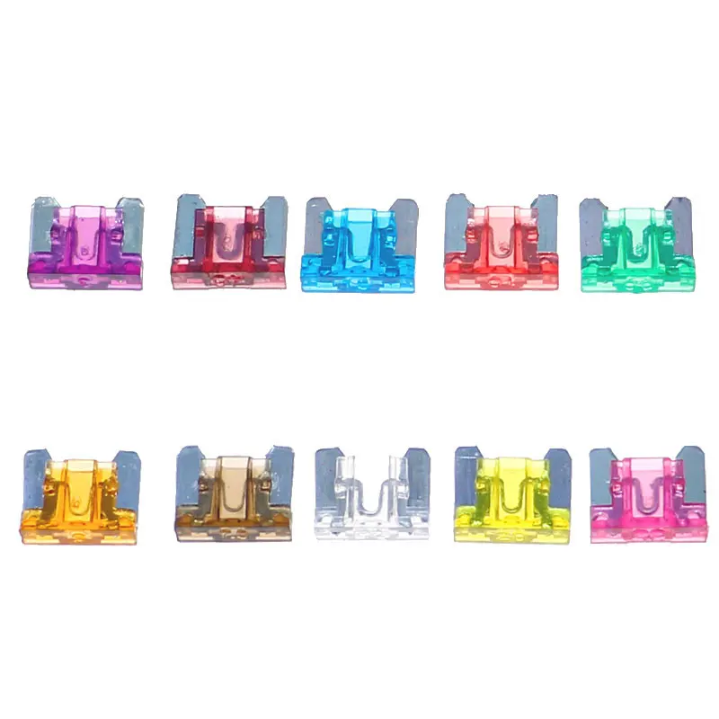 100pcs 10 Value Micro Auto Fuse Car Fuse Blade assortimento kit scatola mista 2A 5A 7.5A 10A 15A 20A 25A 30A 35A 40A ciascuno 10 pezzi