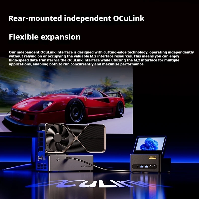 aoostar G-FLIP Intel Core 125H/155H mini console gaming office design ultra-quiet desktop computer high-performance mini console