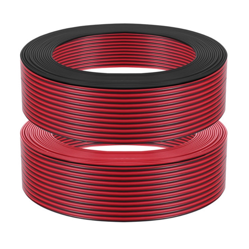 Fil électrique rouge noir à 2 broches, 18 20 22 24 26, câble de bande LED, rallonge en cuivre étamé à 2 cœurs pour éclairage Audio
