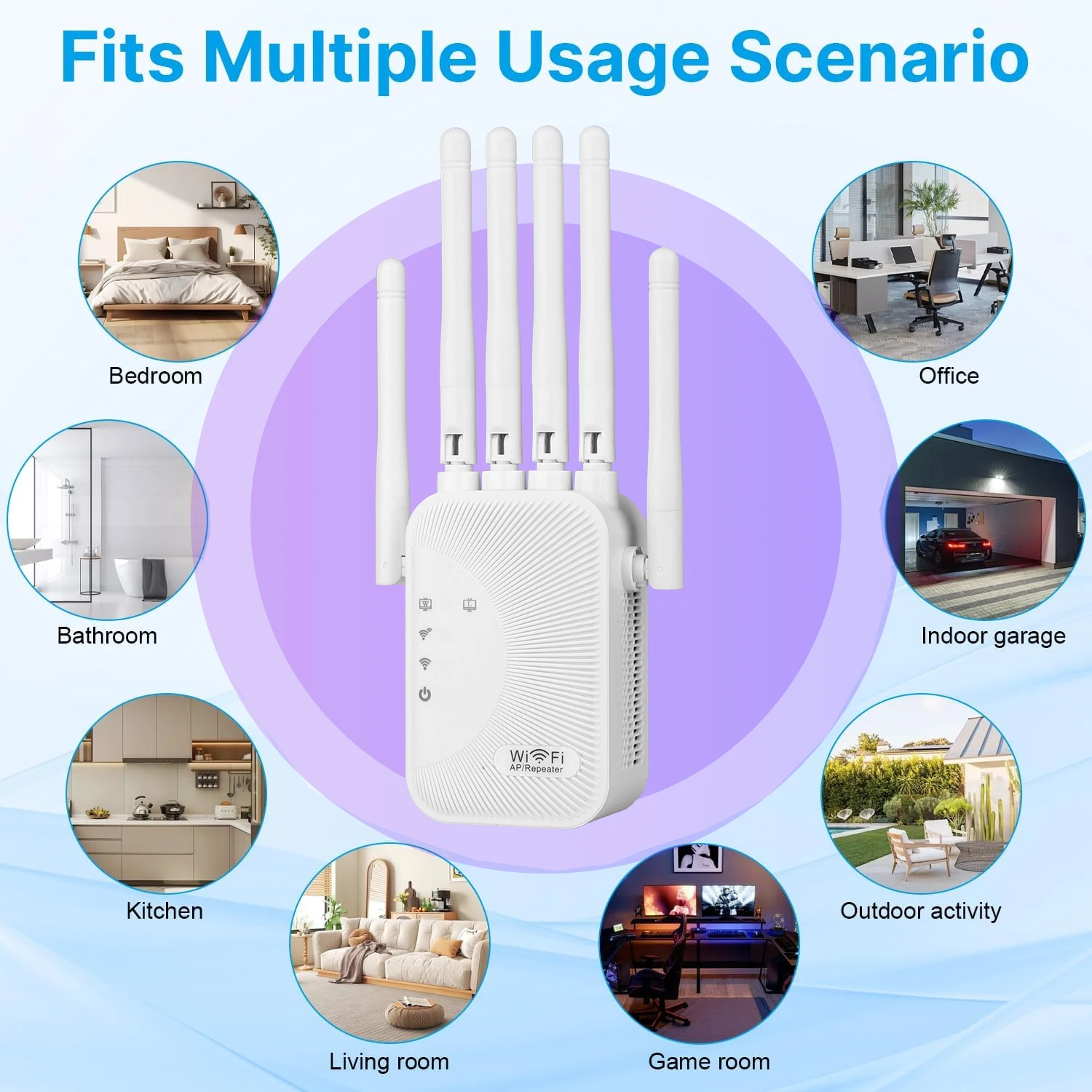 Magecam 1200Mbps Wifi Amplifier Dual band 2.4G 5G Repeater Network Expander Range Extender WiFi Signal Booster Wireless Router