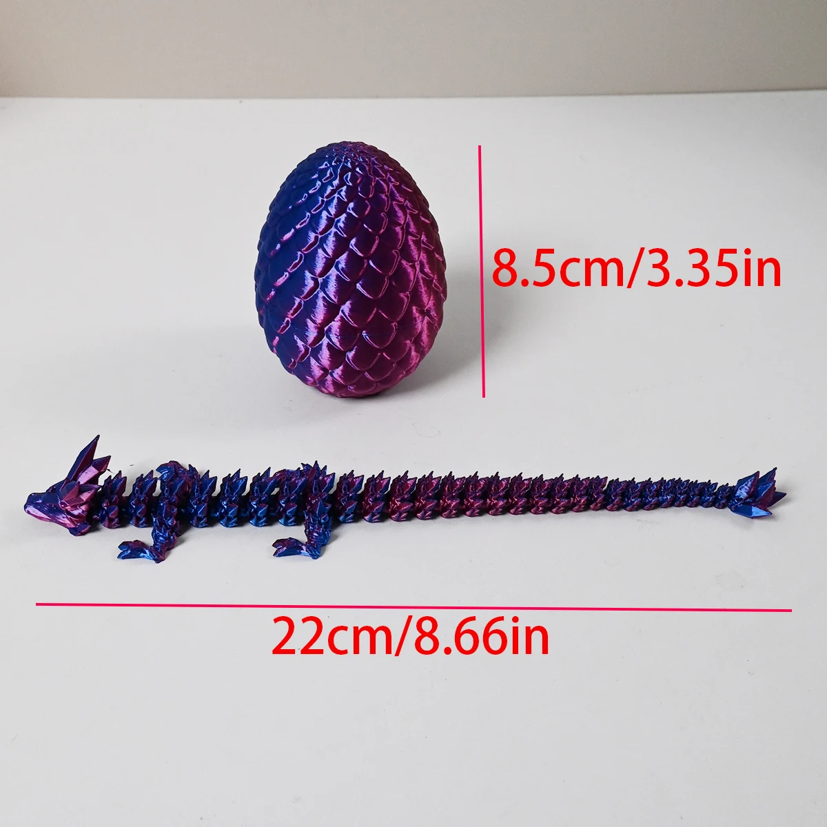 3D-gedruckter Drache im Ei, Kristalldrache mit Drachenei, lustige Heim- und Bürodekoration, chinesische Drachenfigur