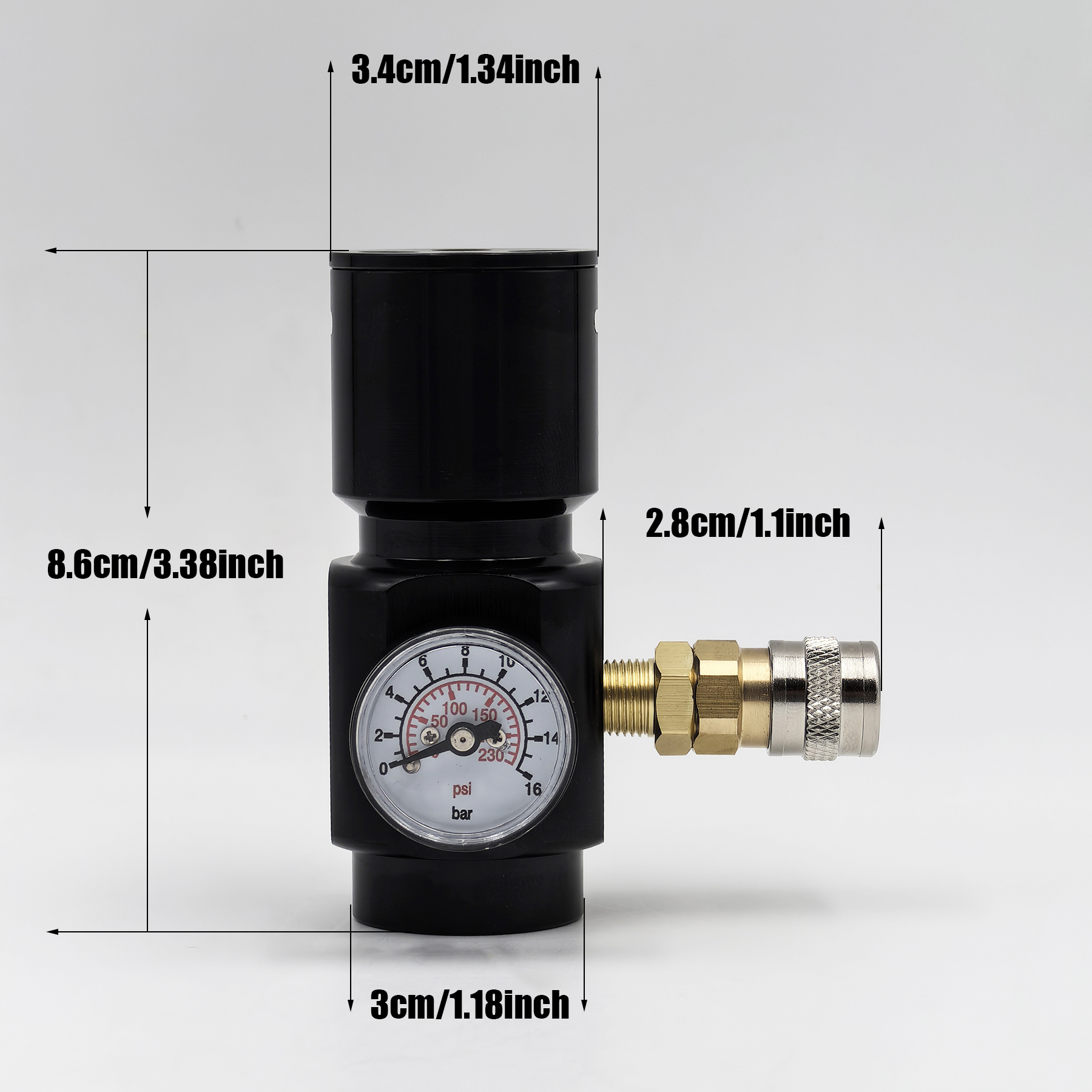 HPA Air портативный микро-регулятор CO2, Регулятор низкого давления 0-psi, американский стандарт, адаптер, аксессуары для пневматических инструментов