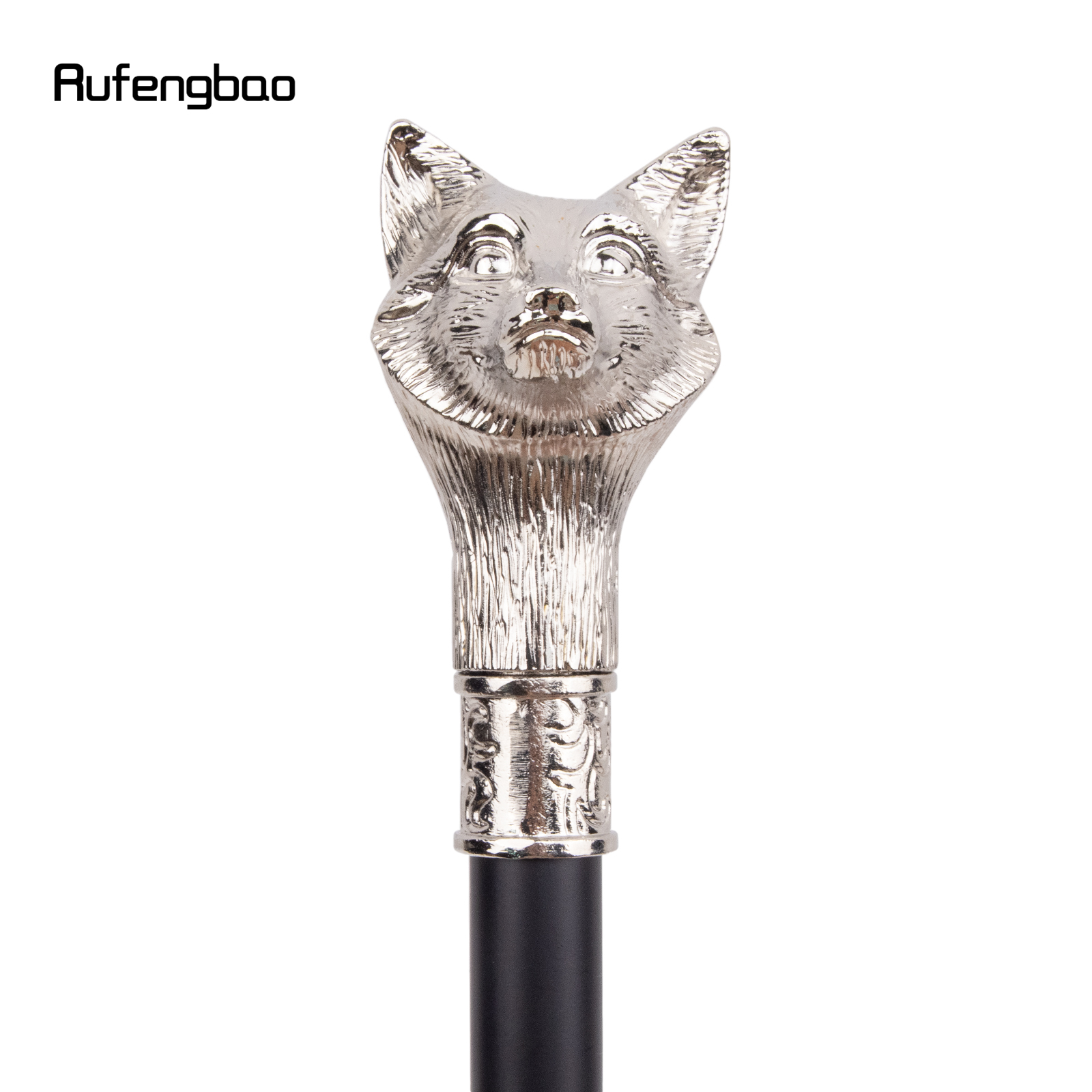 Witte Wolf Dier Wandelstok Met Verborgen Plaat Zelfverdediging Mode Cane Plaat Cosplay Crosier Stick 93Cm