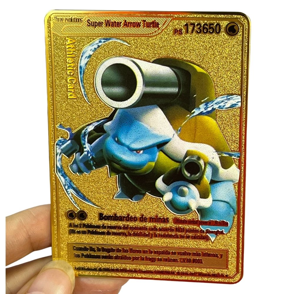 Tarjetas de Pok es mon de español, letras de Pokémon de Metal, tarjetas de hierro de Pokémon español, Mewtwo Pikachu Gx Charizard Vmax Cartas Pok é, novedad de 2024